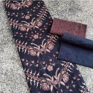 {BEST SELLER} KAIN BATIK PRINT HITAM 01 LENGKAP KATUN PRIMA HALUS HIGH QUALITY