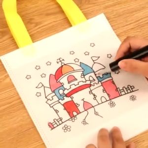 Optional Design DIY Graffiti Bag Handmade Painting Non-Woven Bag Children Lootbag treats/Paninda