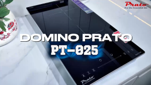 Bếp từ Domino Prato PT-025 hàng chính hãng- Mặt kính đen điều khiển cảm ứng 2 vùng nấu tiết kiệm điện bảo vệ an toàn 36 tháng bảo hành.