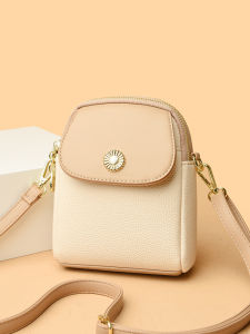 Mobile Phone Bag Female 2024 New Arrival Soft Leather Pouch Small Bag Minimalist Fashion All-Match Niche Style Fancy Western Style Shoulder Messenger Bag