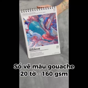 Sổ Vẽ Gouache A4 – 160gsm – Giấy Mỹ Thuật Chuyên Dụng Cho Màu Gouache LIM ART