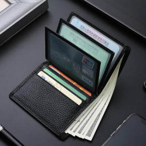 Ultra-thin Driver License Card Holder Pu Leather Business ID Pass Certificate Folder Men Women Wallet