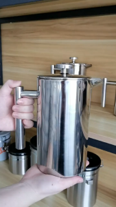 เหยือกชงกาแฟสแตนเลส French Press กาชงกาแฟ เหยือกชงกาแฟ ความจุ 1500ml สแตนเลส304 ตัวกรอง 3ชั้น