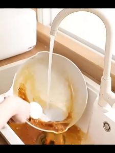 Bàn chải chà nồi chảo bồn rửa chén cọ xoong nồi có tay cầm dài và chất lông dày cao cấp-HAUSE