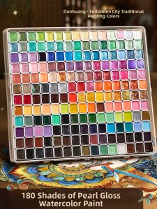 MINGZHUO | Beginner Watercolor Paint Set with Complete Tools Opaque Mineral Paint for Art
