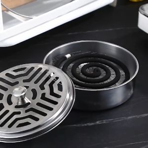 YTL กล่องใส่ยากันยุง พกพา ที่วางยากันยุง ใส่ขดยากันยุง มีที่หนีบและตะขอเกี่ยว มีพลาสติกหนา กันร้อน