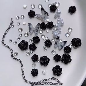 Ornamen Manik-Manik Bunga 3D Bahan Akrilik Untuk Dekorasi Nail Art