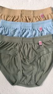 3 Pcs CD Celana Dalam Pria Dewasa Bahan Katun Jumbo Karet Polos Merk ZB Man Ukuran M L XL XXL XXXL