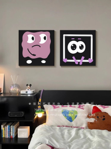 Dopamine Eyes Cartoon Decorative Artwork Living Room Bedroom Nightstand Desktop Display Art Ins Style Restaurant Combination Hanging Art