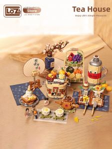 Loz | Retro Chinese Tea Brewing Snack Sweet Decorations Assembling Block Toys