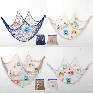 Dekorasi Dinding / Decoration Ruang Tamu / Hiasan Jaring Ikan Dengan Kerang / Cocok Untuk Bar