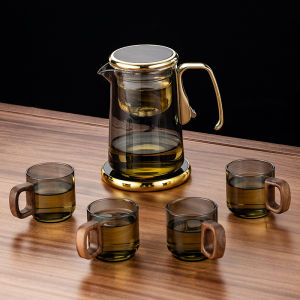ชามาส์เซิร์ฟชาแบบแยกน้ำและแก้วที่ทนความร้อนได้ ชามาส์เซิร์ฟชาแบบหนา แก้วดื่มชาแบบดูดซับแม่เหล็ก ชามาส์เซิร์ฟชาแบบกรอง