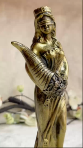 Elegant Bronze Goddess of the Moon Figurines Set of 5 - Home Decor Collectibles