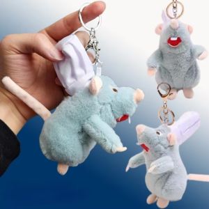 Anime 12cm Chef Ratatouille Plush Toy Bag Pendant Plush Doll Keyring Room Decoration Fans Collection Gift