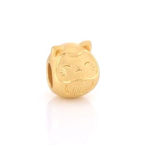 [Jewellery Set] Chow Sang Sang 周生生 Charme Mini Blessing 999 Gold Maneki Neko Lucky Cat Mini Charm and Minty Collection 18K Rose Gold Love Heart Necklace 92310C 92783N [Free 1 bracelet]