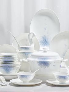 mornenjoy | Bone China New High-End Design Dinnerware Set
