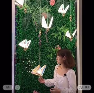 Đèn Led thả trần hình bướm trang trí phòng ngủ bàn ăn 8w Led 3 chế độ màu TPL110 Ngọc Thắng