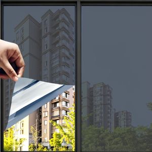 Phim Dán Cửa Sổ Riêng Tư Một Chiều Tự Dính Kiểm Soát Nhiệt Chống Nắng Bảo Vệ Tia Cực Tím Có Thể Tháo Rời Cho Phòng Ngủ Nhà Bếp Kính Văn Phòng