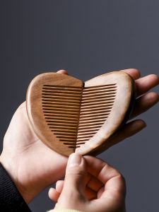 Natural Green Sandalwood Comb Portable Small Wooden Hairbrush Womens Personal Care Tool Massage Comb Cosmetic Brush Gift