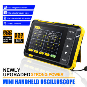 EG【Ready Stock】FNIRSI DSO152 Mini Handheld Digital Oscilloscope 2.5MSa/s 200KHz Analog Bandwidth 800VPP Support Firmware Upgrade PWM Output