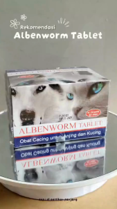 Albenworm tablet Obat cacing kucing anjing