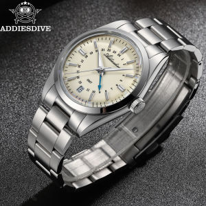 Đồng Hồ Thạch Anh GMT ADDIESDIVE 36mm Dành Cho Nam 515-24H Kim Dạ Quang BGW9 Mặt Số Chống Nước 100m Dây Thép Không Gỉ Thời Trang Đồng Hồ Đeo Tay Thông Thường AD2065