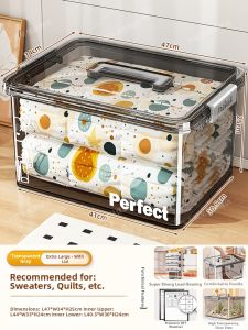 XINGYOU | Transparent Storage Box Snack Toy Organizer With Lid