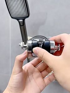 万向花洒架挂头支架免打孔淋浴喷头吸盘底座儿童浴室固定器挂座架#Universal Shower Head Holder with Suction Cup Base No Drilling Required Childrens Bathroom Fixture Holder