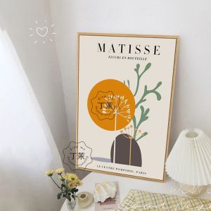 Modern Minimalist Floral Decorative Painting Small  Style Bedroom Living Room Wall Art Healing Series Headboard Hanging Picture