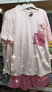 Setelan Baju Santai Anak Perempuan Umur 13 - 15 Tahun Lengan Pendek & Celana Pendek / Baju Tidur Anak Perempuan / Piyama Anak Perempuan / Piyama Anak Cewek / Piama Anak Perempuan / Piama Anak Cewek / Baju Anak Perempuan / Setelan Anak Perempuan