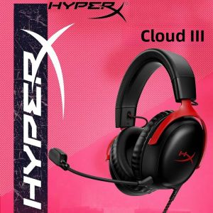 Tai Nghe Chơi Game Có Dây HyperX Cloud 3 III Với Âm Thanh DTS Và Mic Có Thể Tháo Rời Hỗ Trợ USB Cho PC PS Xbox Switch - Tai Nghe Trong Tai Động Với Đệm Da