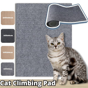 Cat Crawling Mat Cat Scratcher Mat  Self-Adhesive Carpet Grinding Climbing Cats Scratch Board Toys