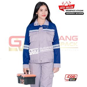 Wearpack Atasan Semijaket Warna ABUMUDA kombinasi BENHUR - Gudang Wearpack
