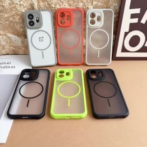Frosted Translucent For Magsafe Phone Case For Oneplus 15T 15 Magnetic Wireless Charging Camera Protection Slim Matte Hard Cover