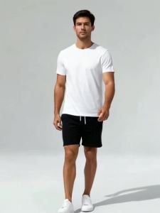 Summer Fashion Trendy Casual Sports Two Piece Set Youth Mens Short sleeved T-shirt+Shorts Set sports suit