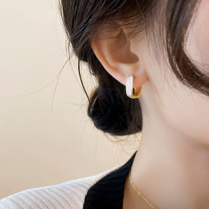 Pianist | Luxurious Enamel White New Fashion Statement Earrings
