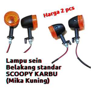 lampu Sein Belakang SCOOPY KARBU Hitam (Mika KUNING) sen Standar Scoopy lama