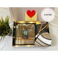 GIFT BOX KAIN PELIKAT GAJAH DUDUK + SEJADAH + TASBIH - Gift Box for Man / Ayah / Bapa. 
