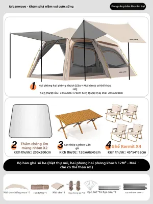 Urbanwave | Lều Dã Ngoại Đựng Được 2 Người Chống Nước Gấp Tự Động