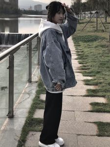 Áo Khoác Denim Dáng Rộng Phong Cách Retro Cho Nữ Mùa Xuân Thu Phong Cách Hàn Quốc Thường Ngày Áo Khoác Ngoài Hợp Thời Trang Có Túi