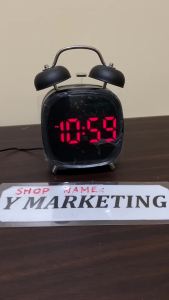 (8032) Modern Loudest Alarm Bell Clock Display Stand