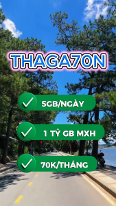 ( Miễn Phí 1 Tháng Đầu ) Sim 5G Vinaphone Gói BIG50Y - THAGA70N Nạp Tiền Đăng Kí Hàng Tháng - Có 5GB/ngày + Miễn Phí Truy Cập Y0utube Tikt0k FB - Phí Nạp 70k/tháng . FREESHIP - CHƯA KÍCH HOẠT.
