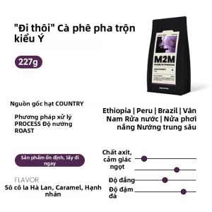 m2mcoffee | Bột Cà Phê Espresso Rang Mức Trung Sậm Phong Cách Ý 227g