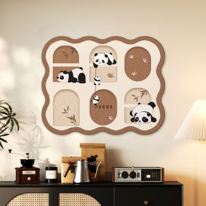 ภาพตกแต่งแบบแม่เหล็กปะการังสีทองคำ ปี 2024 ใหม่ ปิดกล่องไฟฟ้าแบบไม่ต้องเจาะ ภาพพิมพ์ลายเสือดาวเงิน ตกแต่งบ้าน สไตล์ย้อนยุค