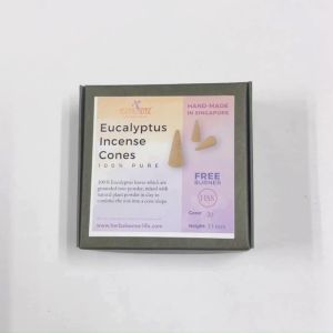HSS Eucalyptus Incense Cones use 100% Leaves Emotional Balance Energizes  Made in Singapore