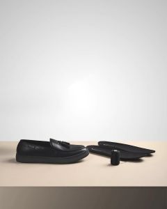 BILL 2.0 FULL BLACK (KULIT ASLI) |ManNeedMe x Kenzio| Sepatu Loafers Pria Slip On Formal Shoes Pantofel Cowok