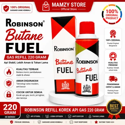 Gas Robinson Besar (220Gr) Robinson Butane Fuel 220g isi ulang GAS | Stabil Efisien Anti Bocor Tahan Lama | Kompor Gas