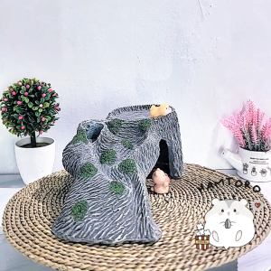 FREE Makanan+Pasir Hamtoro Platform Batu XL Mainan Rumah Gecko Hamster Kura-kura Hiasan Aquarium