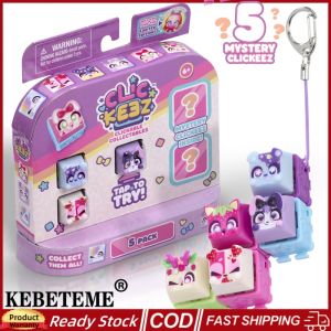 KEBETEME Click Keez Keyboard Keychain Blind Box Clickeez Mechanical Keyboard Keycaps Hanging Keychain Stress-Relief Collectible Childrens Toy