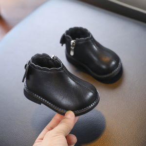 Baby Martin Boots Autumn and Winter Flats Little Kids Cotton Shoes Girls Shoes Soft Sole Baby Toddler Shoes Leather Shoe Ankle Boots